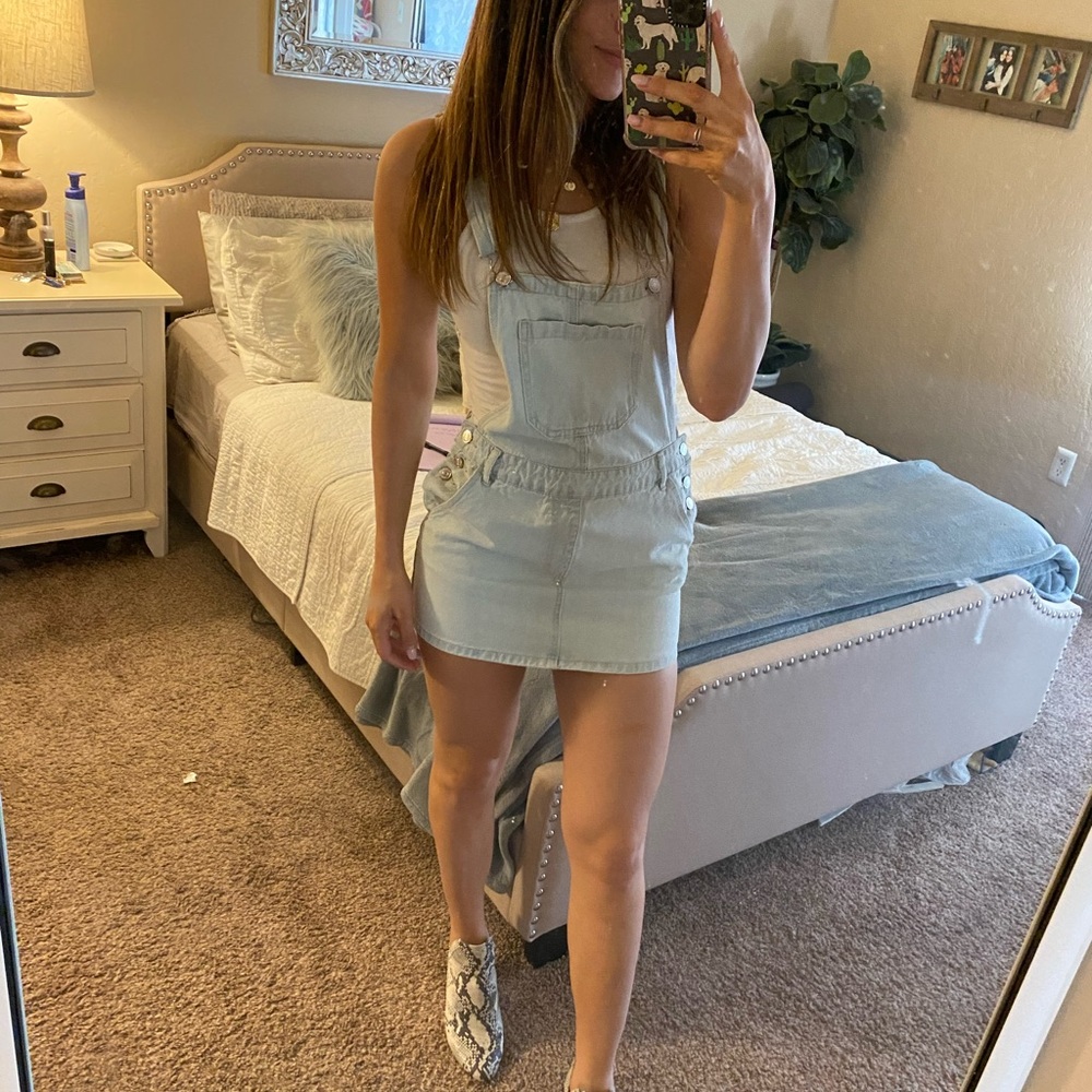 Forever21 Denim Overalls Dress